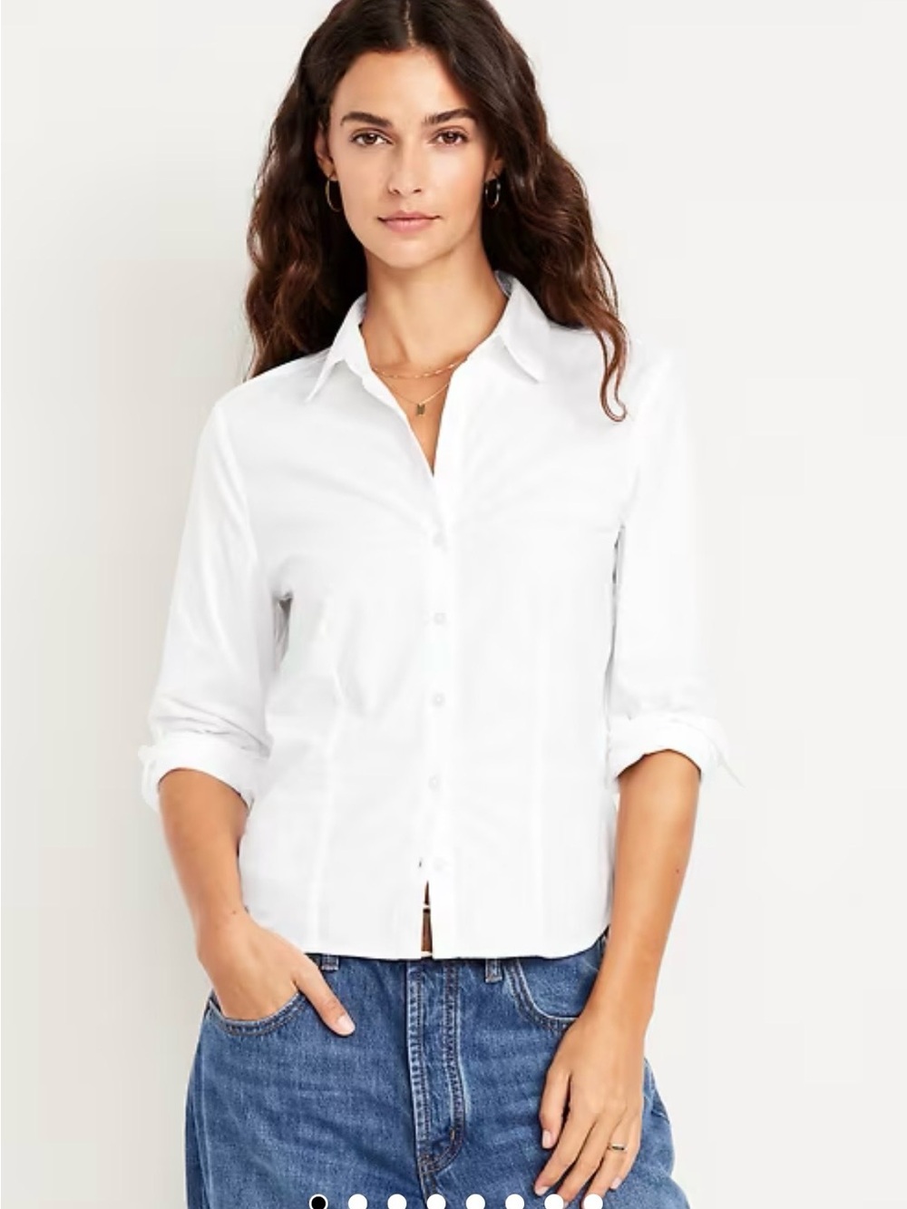 Old Navy Button Down Shirt White Medium Like New